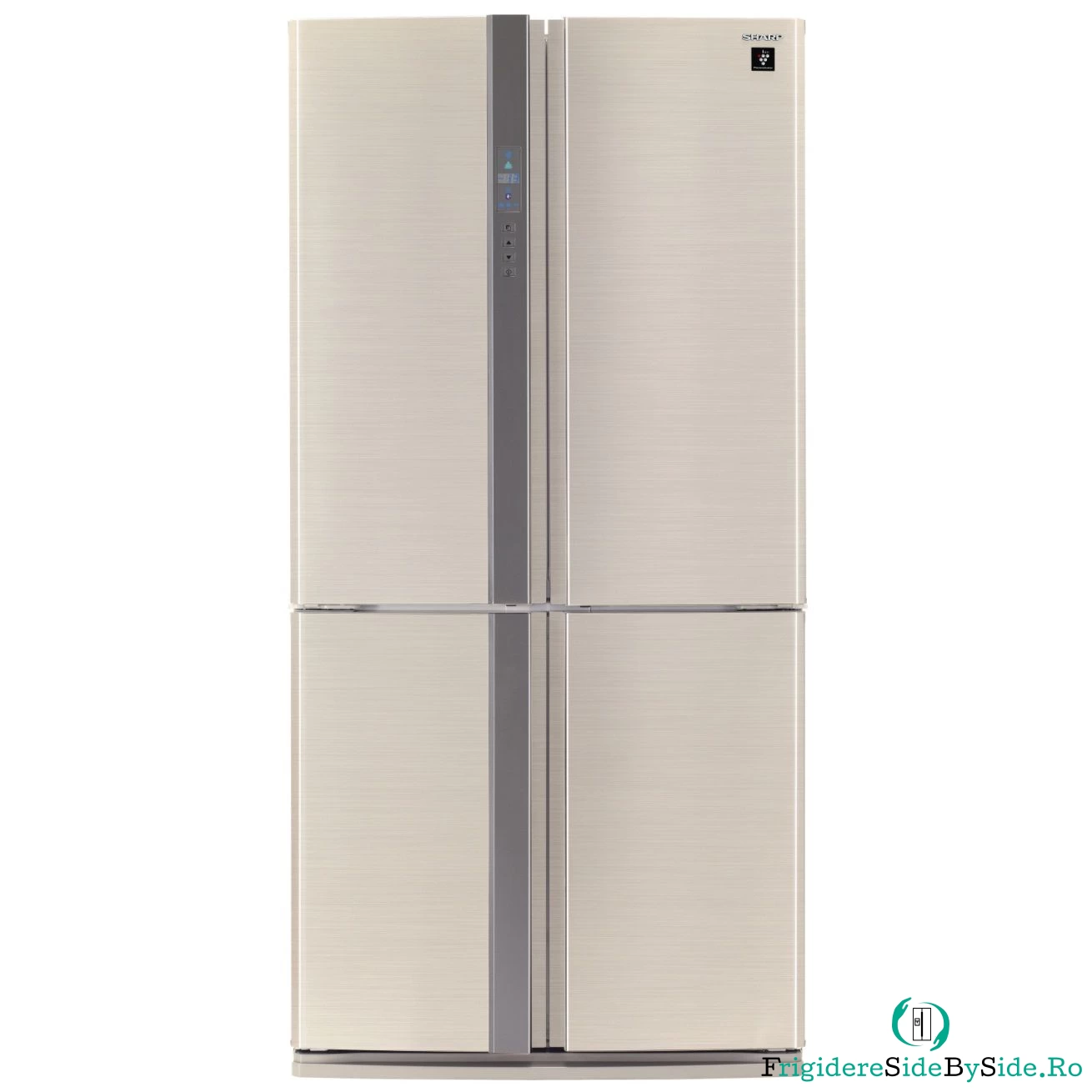Side by side Sharp SJFP810VBE, 605 l, Clasa A+, Ioni Plasmacluster, Bej la 11,049.90 lei ron